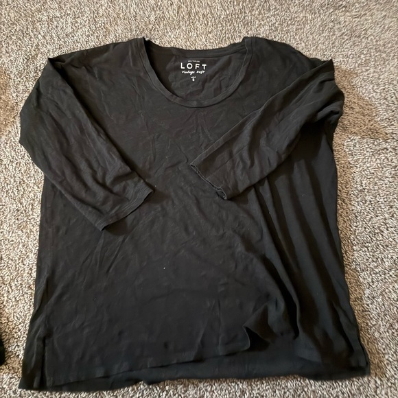 LOFT Size Small Tee Lot- Black (2), Neon Green, Neon Pink, Light Blue - Picture 10 of 13